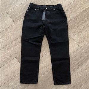 Alex Mill women’s Jane Mid-Rise straight jean Reykjavik black size 32 NWT